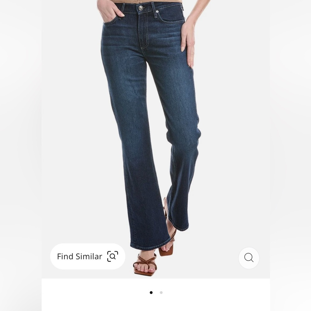 Rag & Bone Peyton bootcut mid rise full length jean, dark wash, size 24